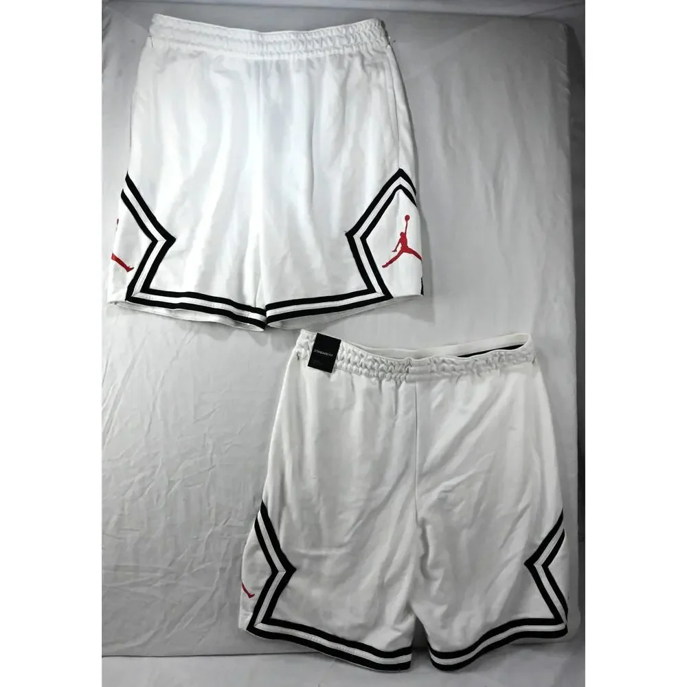 Lot of 2 Jordan Jumpman Fleece Diamond Shorts Men's XL White CV7317-100 NWT